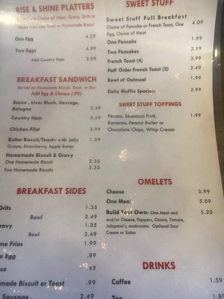 The Coop - Spindale, NC menu_pic