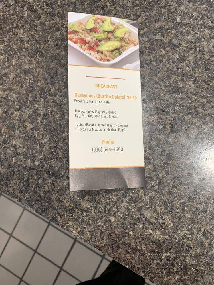 Taqueria el Ahijado - Wilton, CA menu_pic