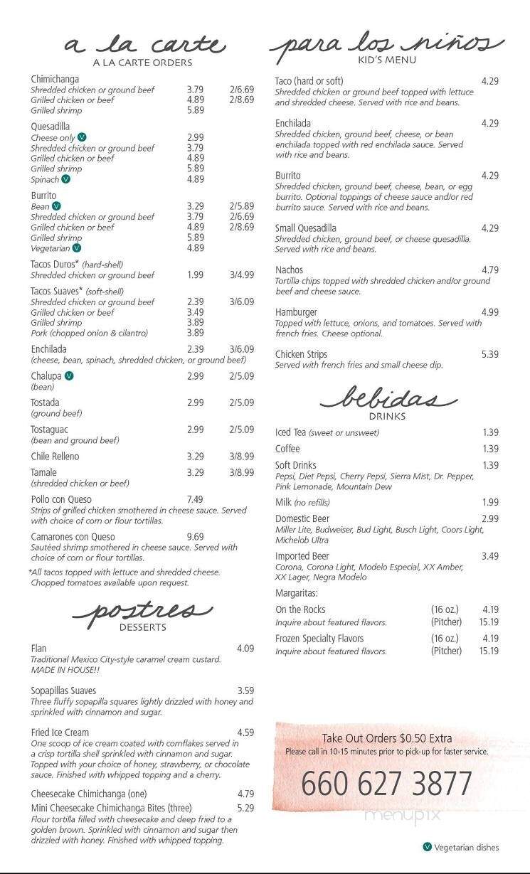 Mi Casa - Kirksville, MO menu_pic
