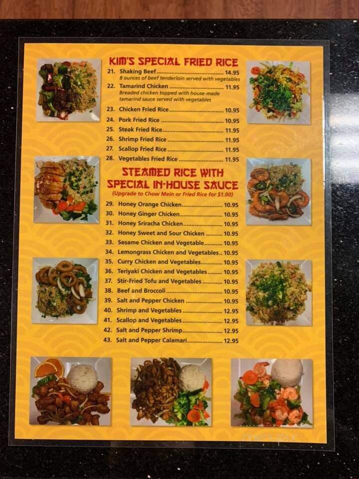 Kim's Asian Cuisine - Eugene, OR menu_pic