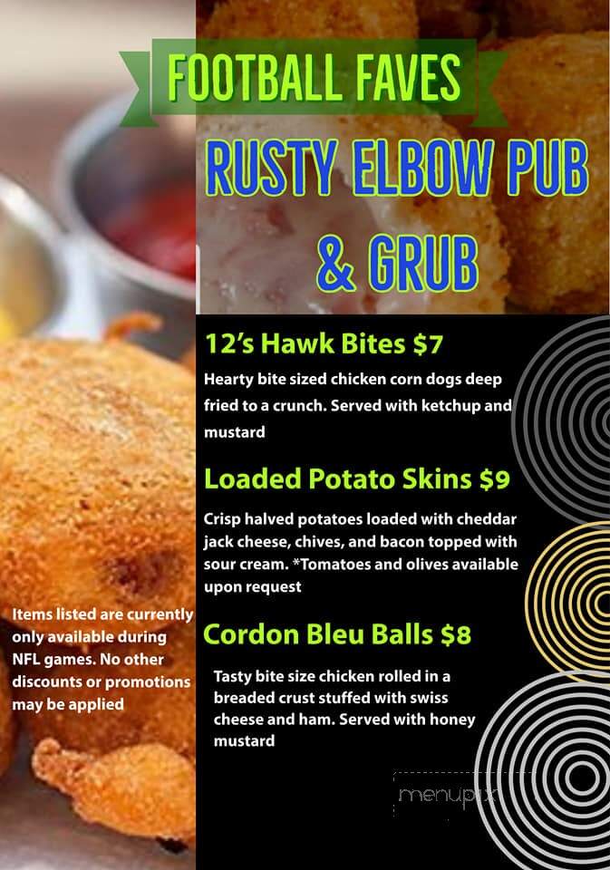 Rusty Elbow Pub & Grub - Kent, WA menu_pic