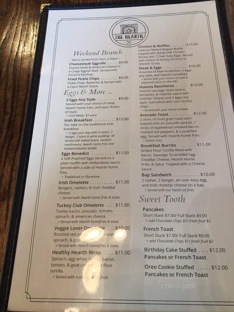 The Hearth - Havertown, PA menu_pic