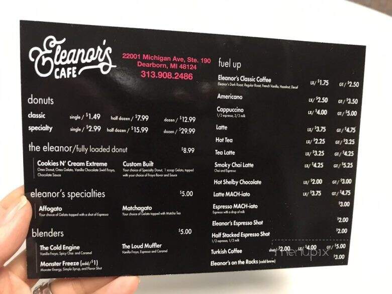Eleanor's Cafe - Dearborn, MI menu_pic