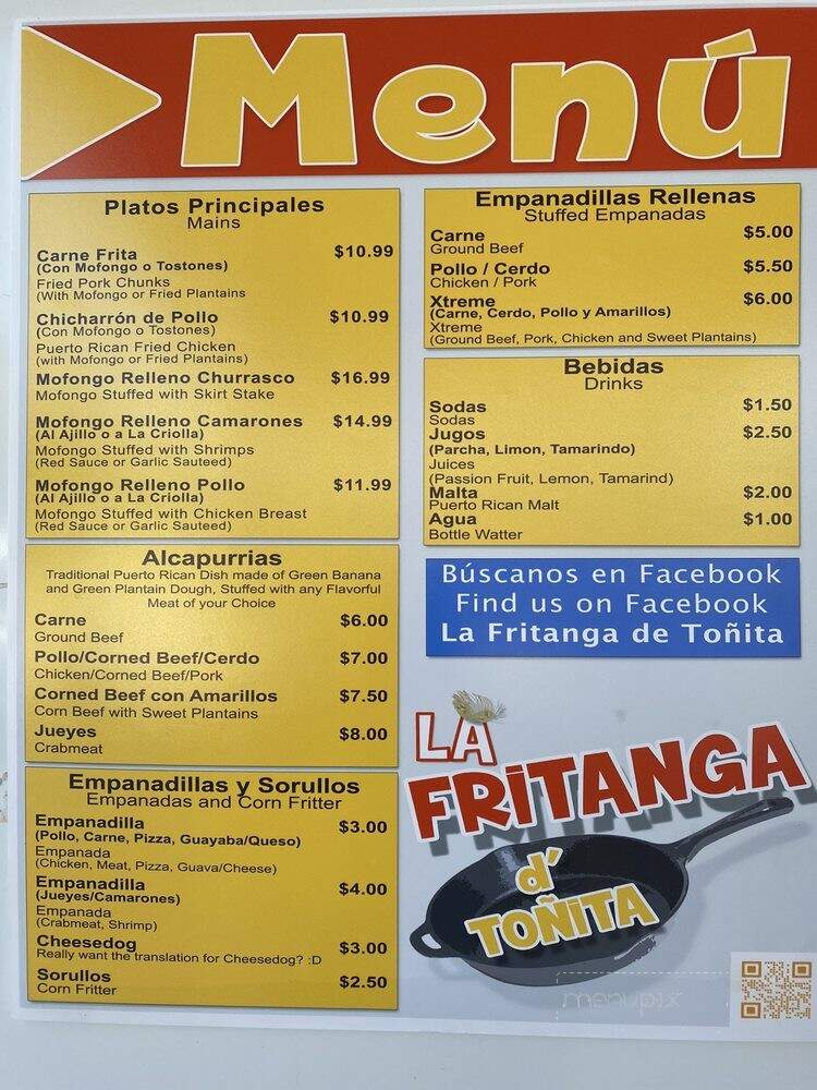 La Fritanga de Tonita - Tampa, FL menu_pic