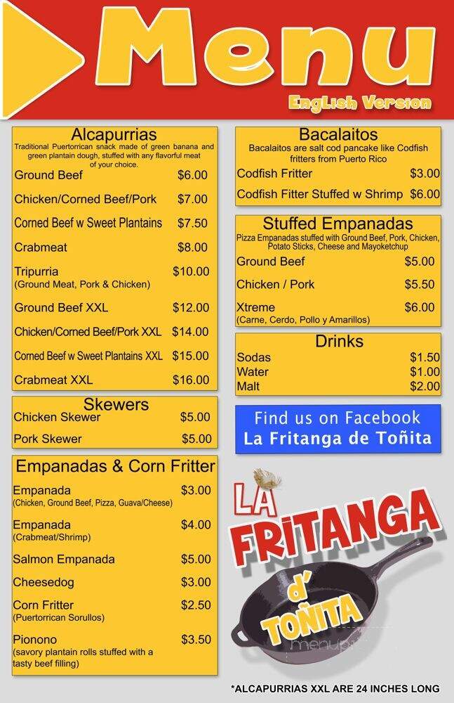 La Fritanga de Tonita - Tampa, FL menu_pic