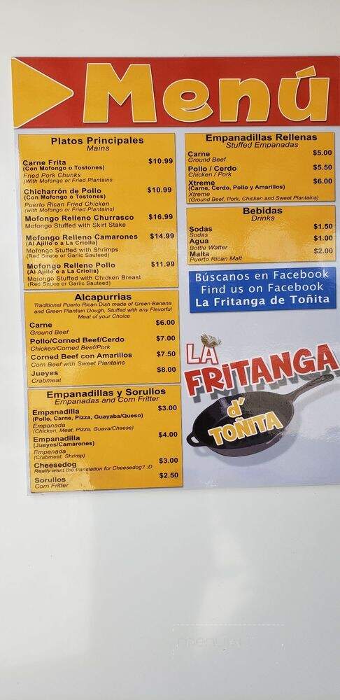 La Fritanga de Tonita - Tampa, FL menu_pic