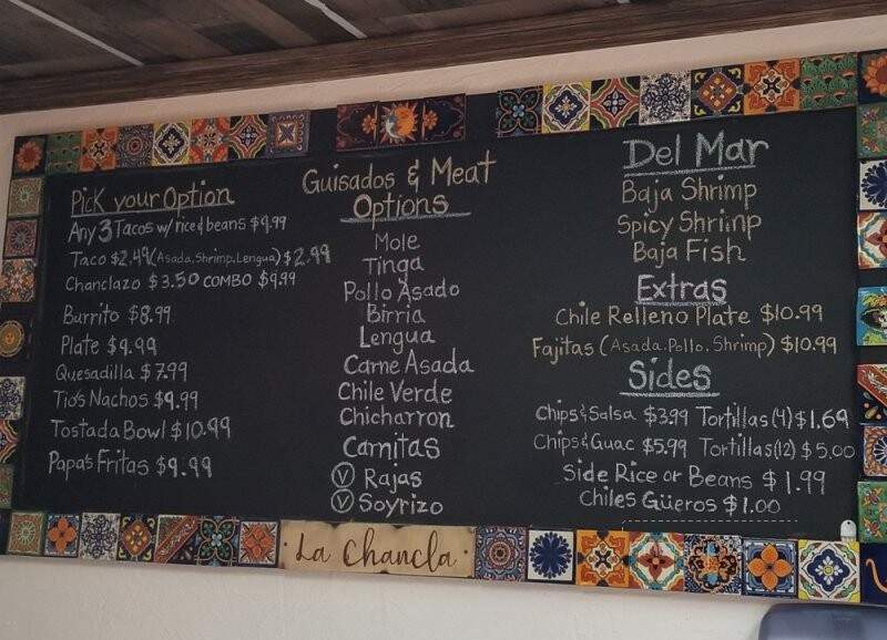 La Chancla Mexican Grill - Long Beach, CA menu_pic