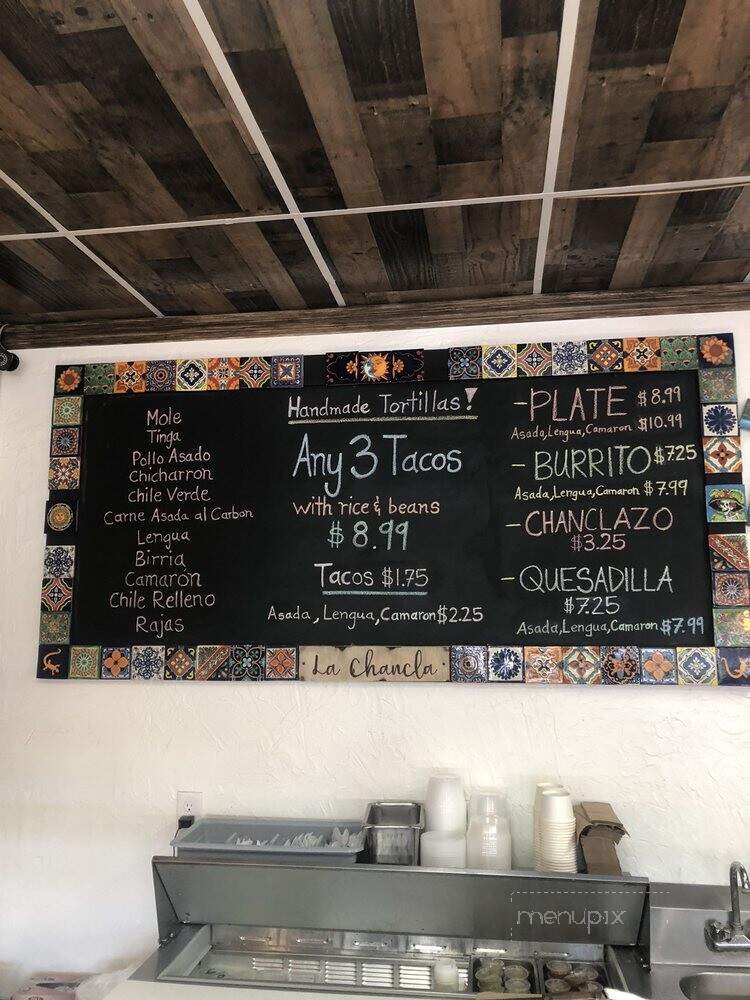 La Chancla Mexican Grill - Long Beach, CA menu_pic