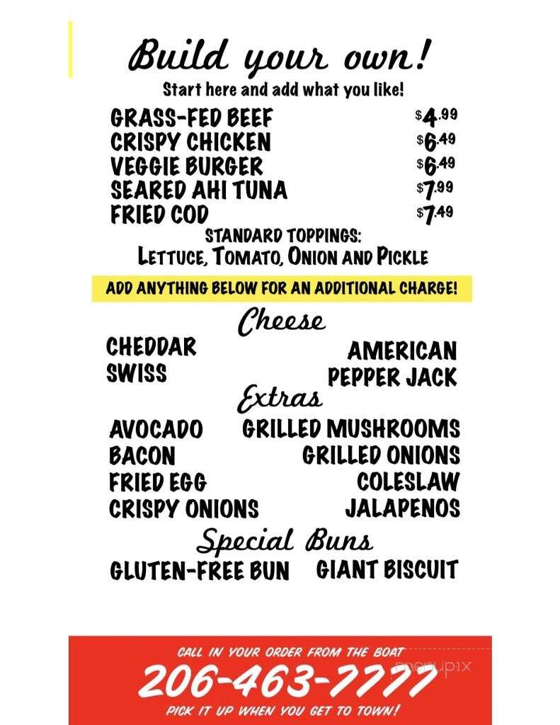 Island Queen - Vashon, WA menu_pic