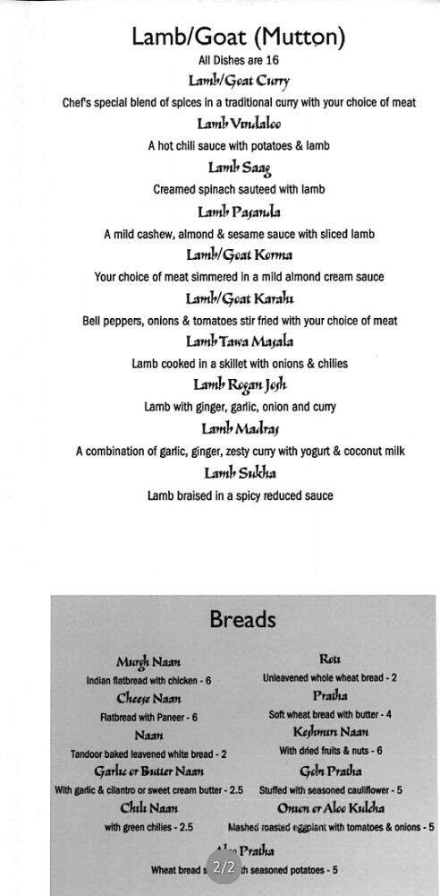 Real Taste Of India Klamath Falls - Klamath Falls, OR menu_pic