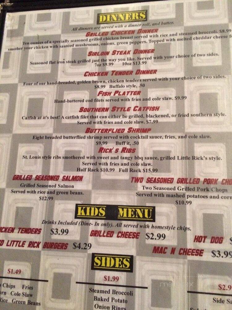 Little Rick's Neighborhood Bar & Grill - Lebanon Junction, KY menu_pic