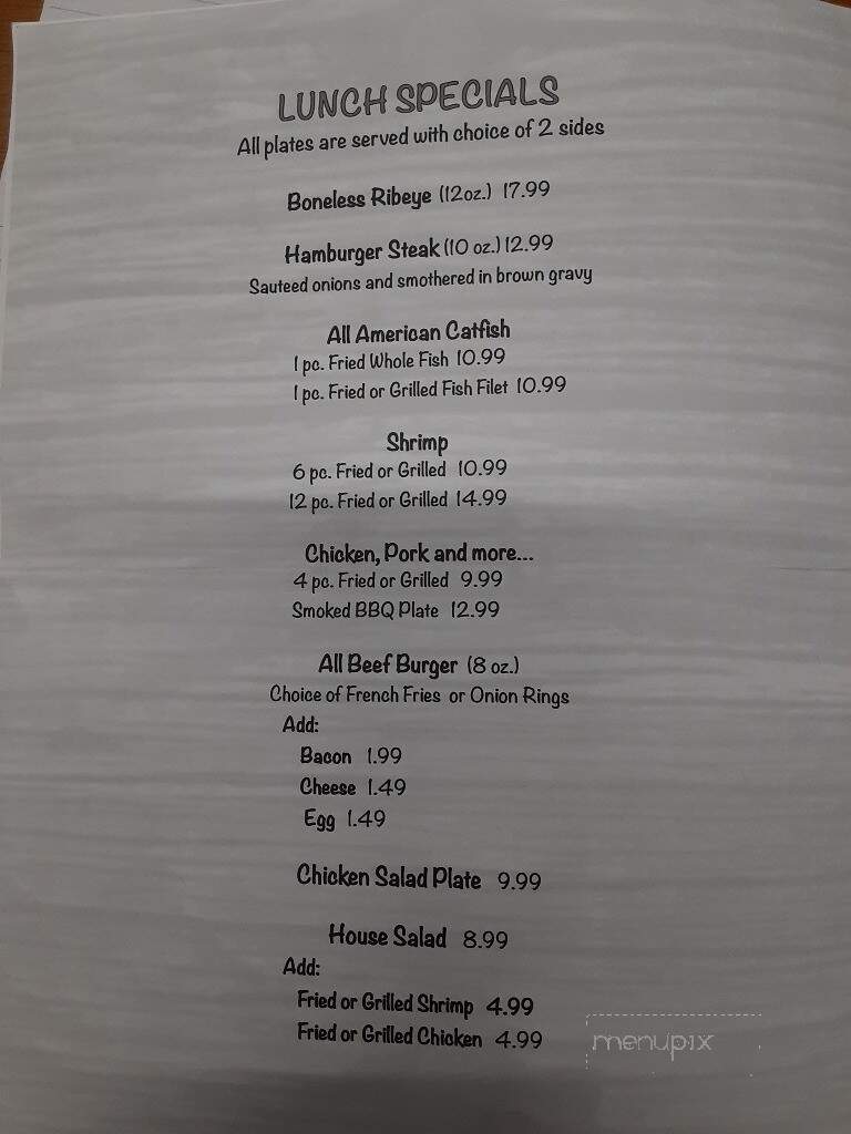The Chuckwagon Steakhouse - Roanoke, AL menu_pic
