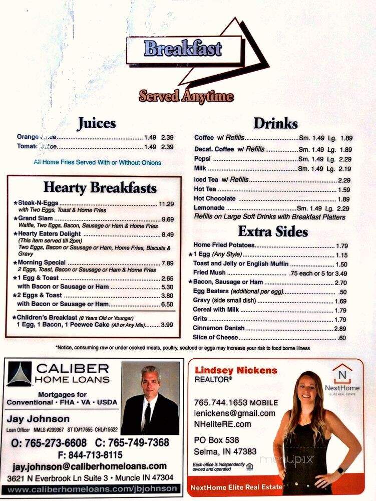 12th Street Cafe - Muncie, IN menu_pic