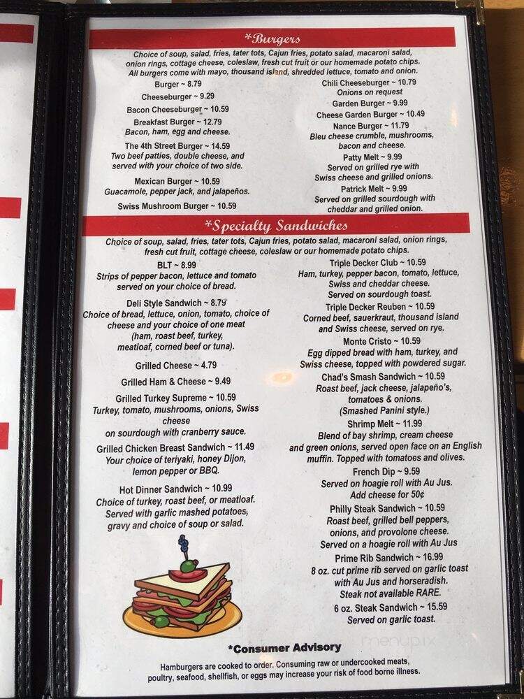 Tommy's 4th Street Bar & Grill - Corvallis, OR menu_pic
