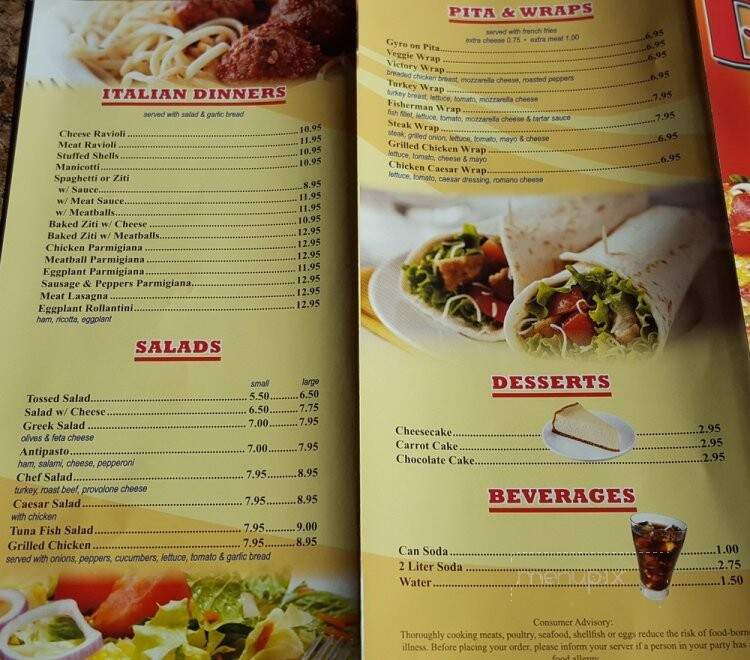 Bella Pizza - South Windsor, CT menu_pic