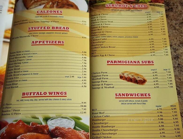 Bella Pizza - South Windsor, CT menu_pic