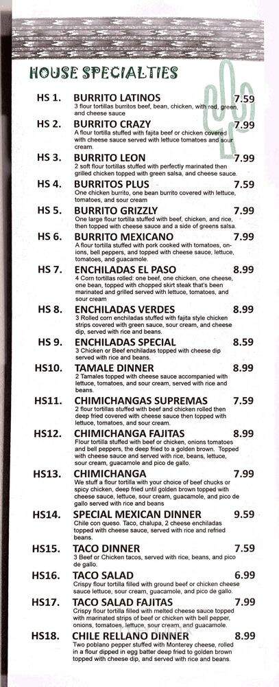 Casa Mexicana - Heber Springs, AR menu_pic