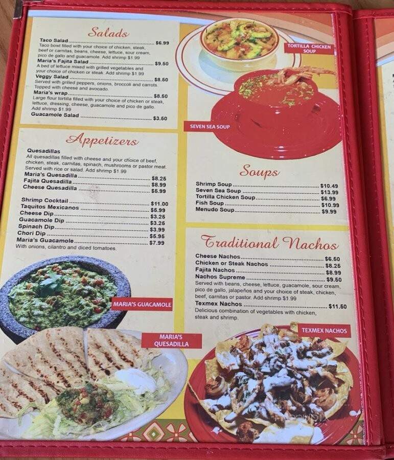 Marias Beer and Grill - Spartanburg, SC menu_pic