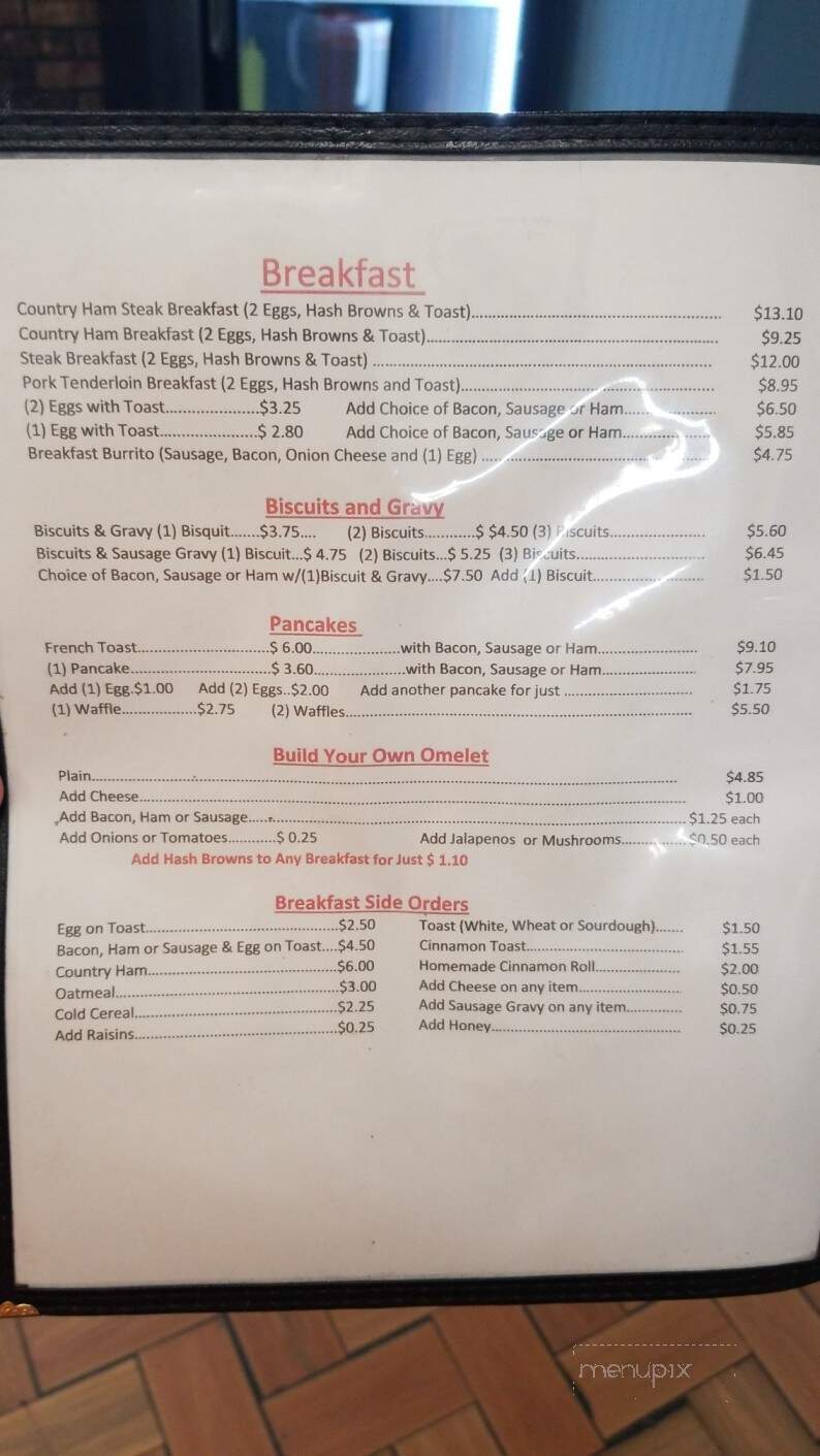 Nic Nac Cafe - California, MO menu_pic
