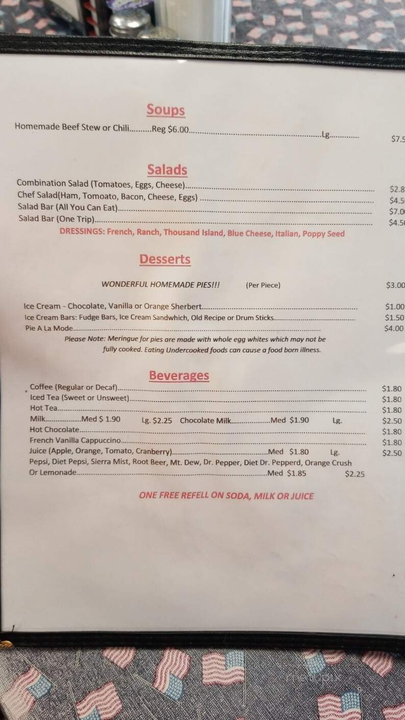 Nic Nac Cafe - California, MO menu_pic
