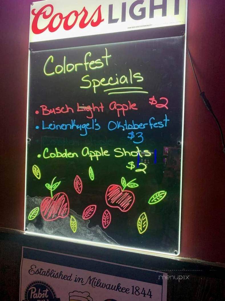 Fuzzy's Tavern - Cobden, IL menu_pic