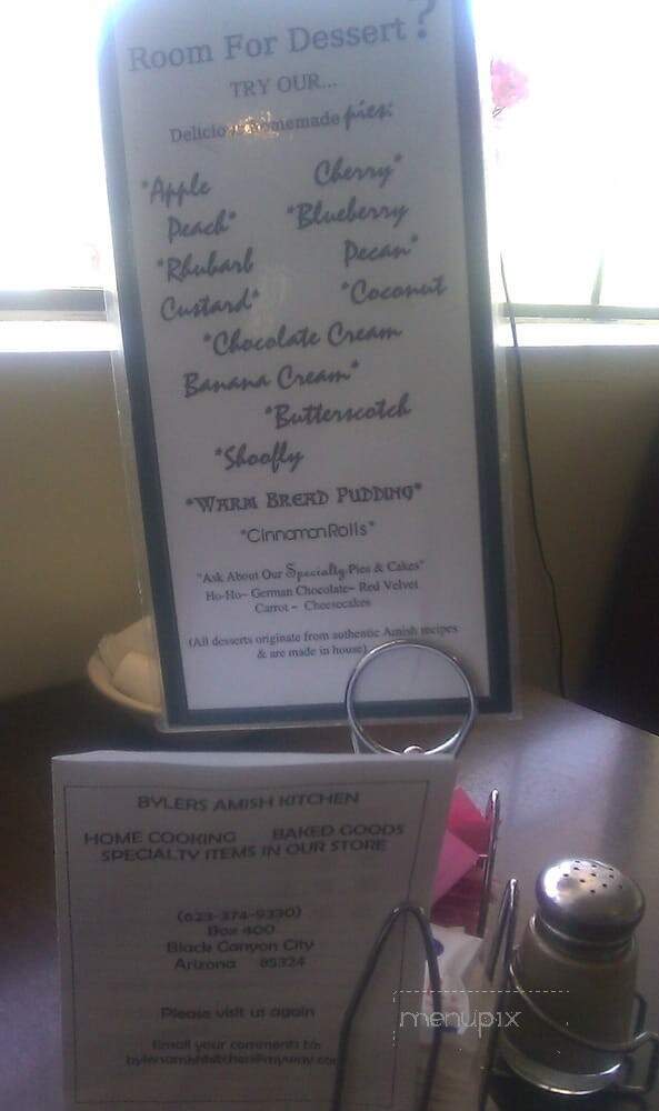 Byler's Amish Kitchen - Black Canyon City, AZ menu_pic