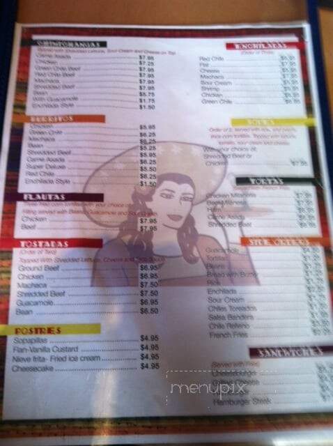 El Dorado Restaurant - Tucson, AZ menu_pic