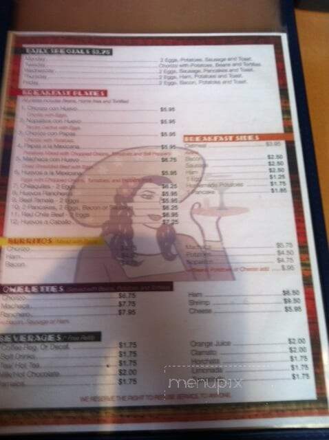El Dorado Restaurant - Tucson, AZ menu_pic