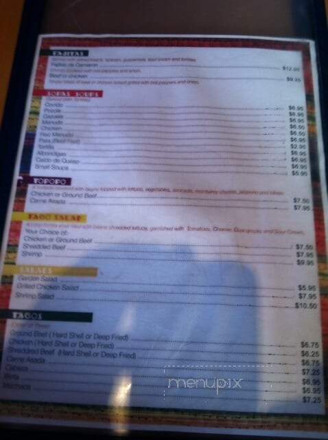 El Dorado Restaurant - Tucson, AZ menu_pic
