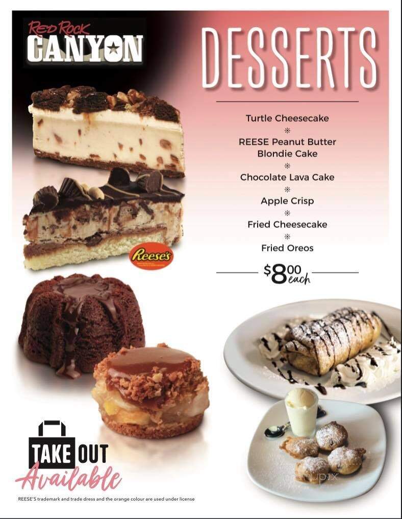 Red Rock Canyon - Belleville, ON menu_pic