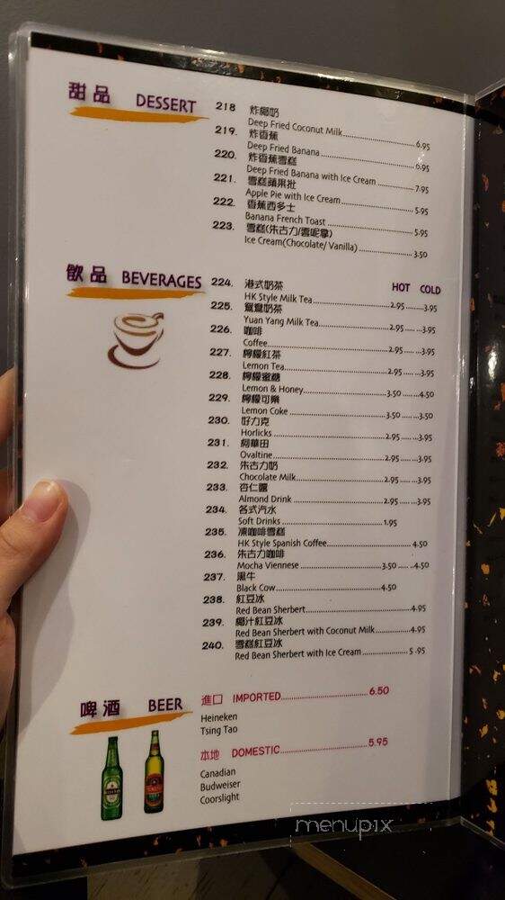 Hong Kong Bistro Cafe - Toronto, ON menu_pic