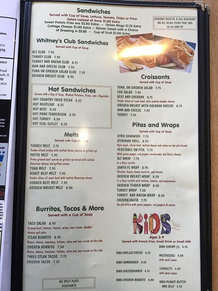 Whitney Street - Grayslake, IL menu_pic