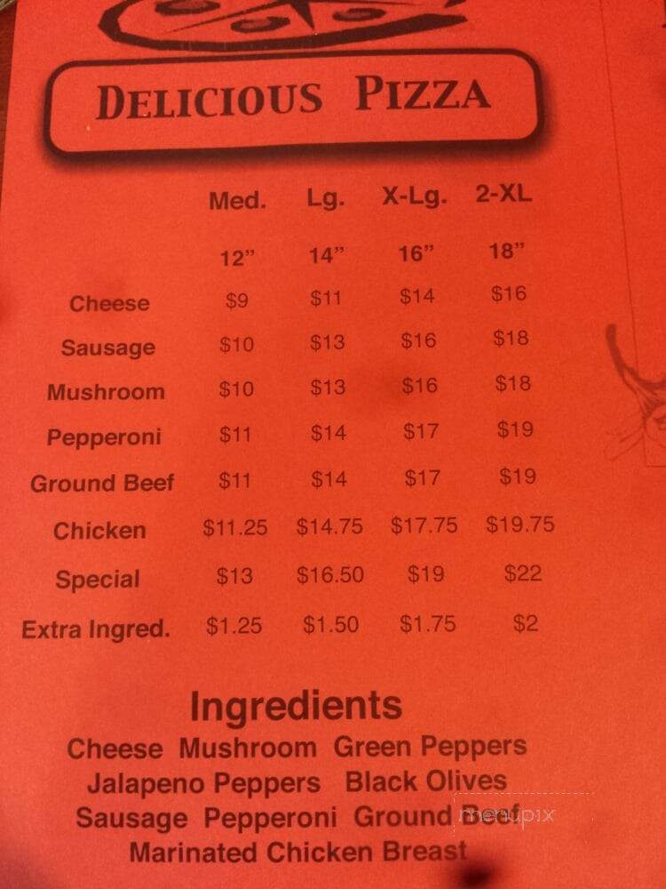 Elliots Augusta Pizza & Grill - Chicago, IL menu_pic