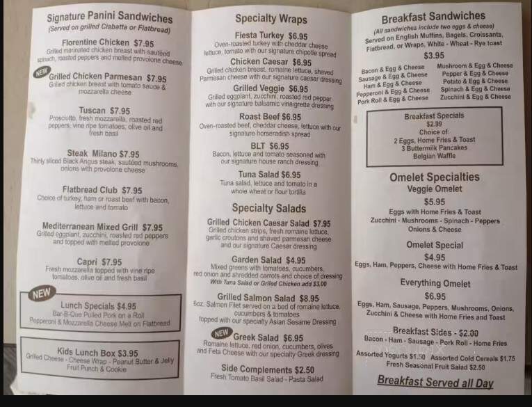 Ocean View Grill - Wildwood, NJ menu_pic