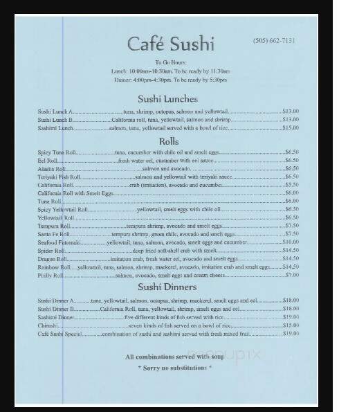 Cafe Sushi - Los Alamos, NM