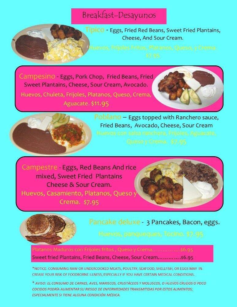 El Carbonero - Graham, NC menu_pic