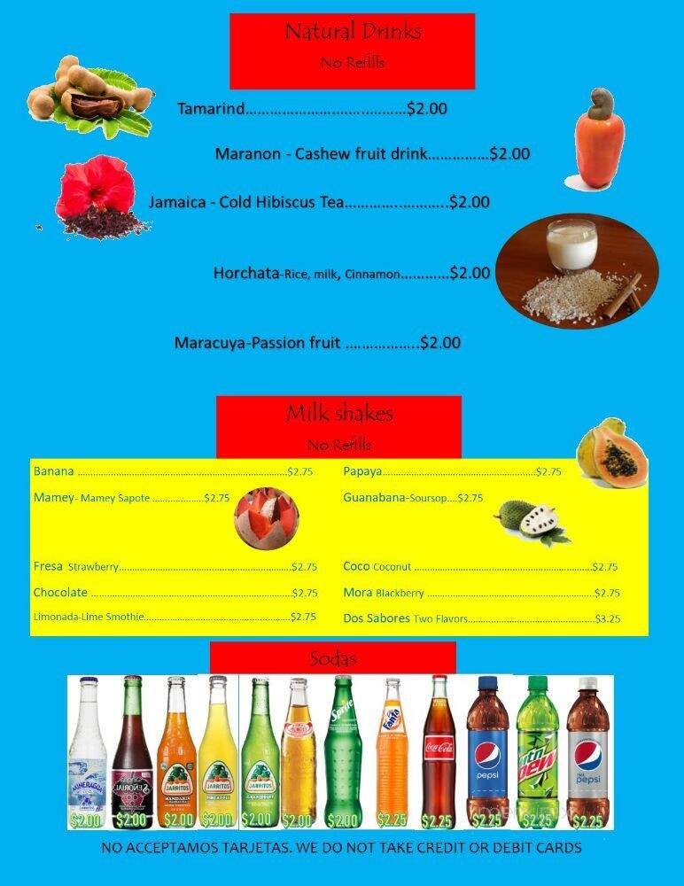 El Carbonero - Graham, NC menu_pic