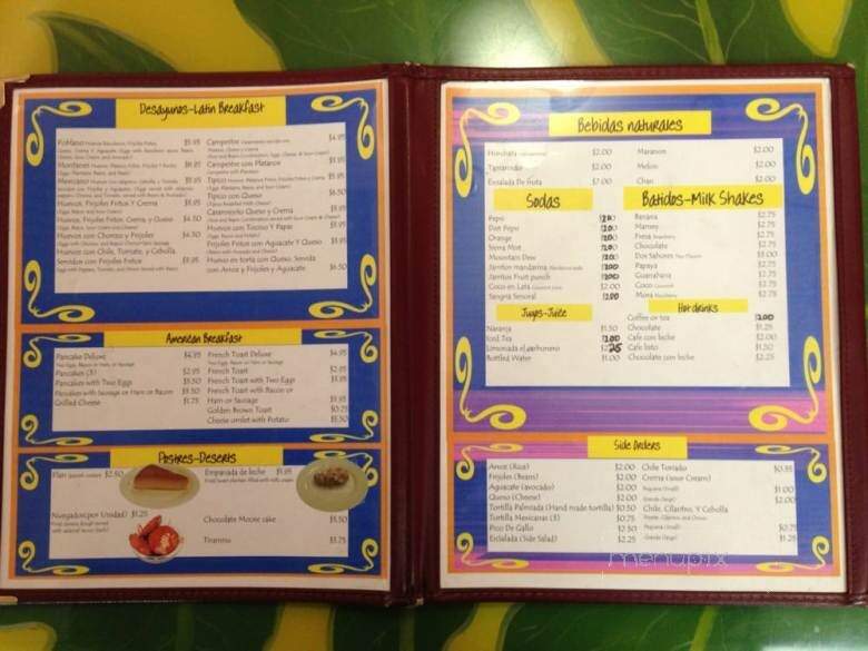 El Carbonero - Graham, NC menu_pic