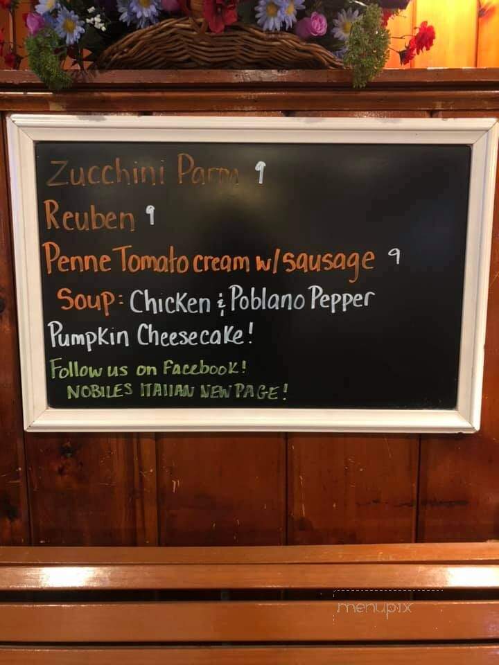 Nobile's Italian Restaurant - Youngwood, PA menu_pic