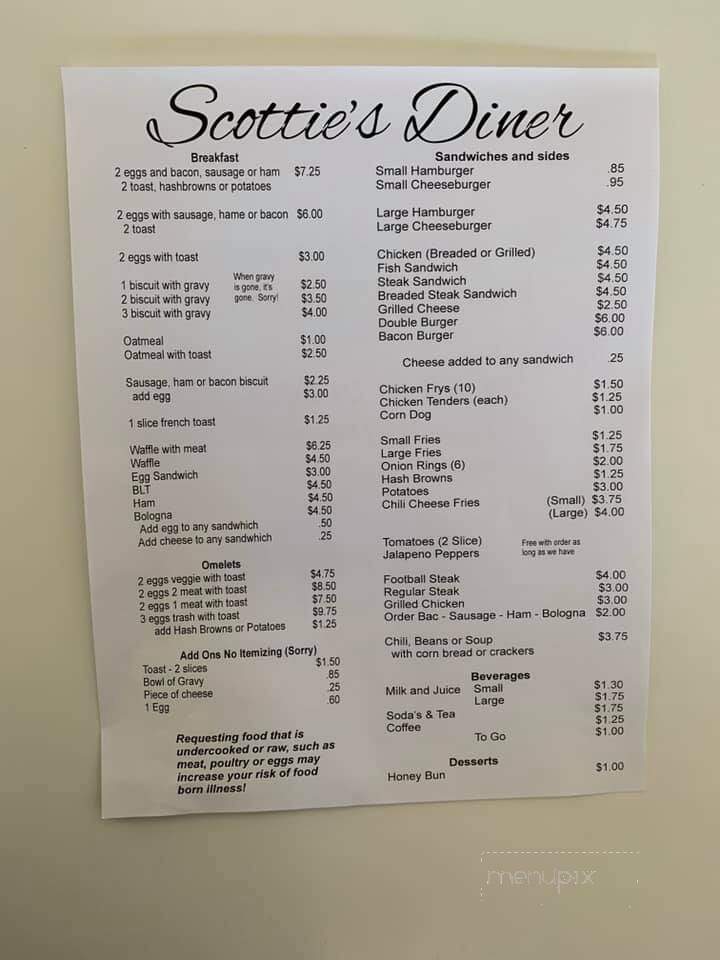 Scotties Of Powell - Powell, TN menu_pic