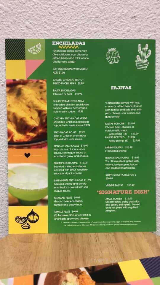 Ama's Mexican Restaurant - Hearne, TX menu_pic