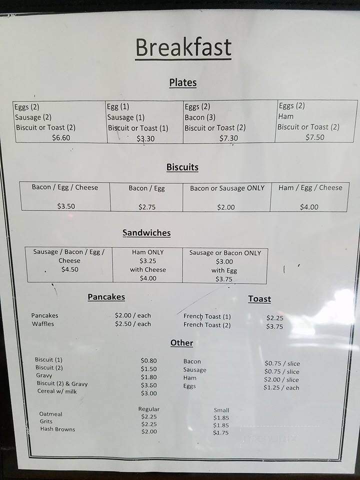 Filling Station - Henderson, TX menu_pic
