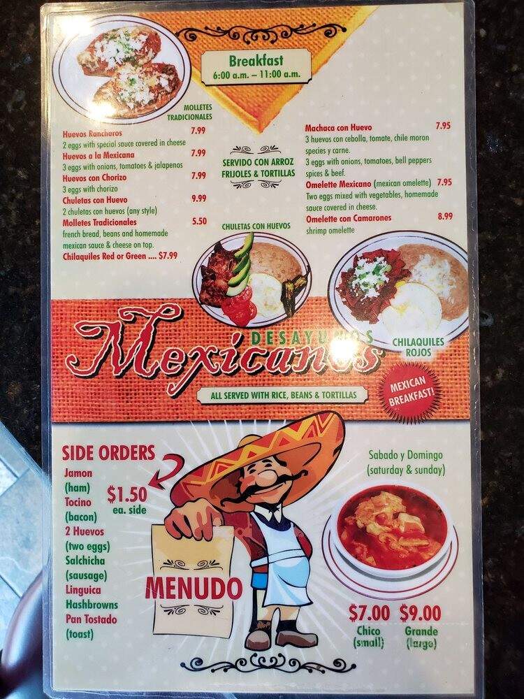 Taqueria Santa Fe - Orosi, CA menu_pic