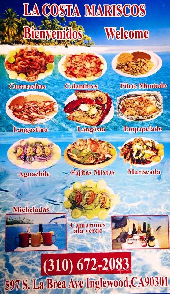 La Costa Mariscos - Inglewood, CA menu_pic