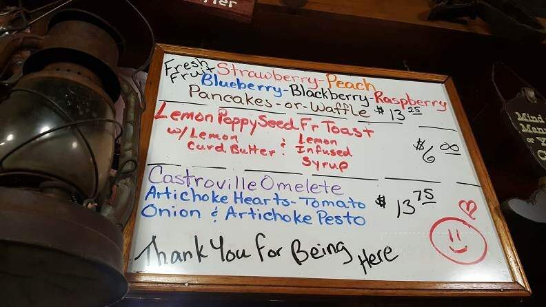 Wagon Wheel Coffee Shop - Carmel, CA menu_pic