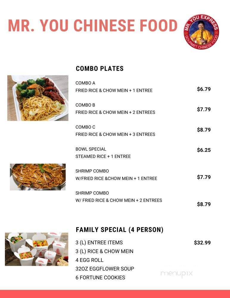 Mr You Chinese Food - Rialto, CA menu_pic