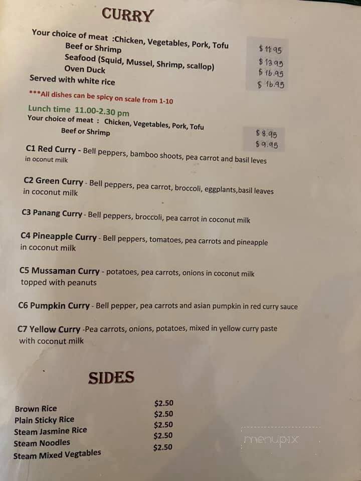 Crazy Thai Restaurant - Beaver Falls, PA menu_pic