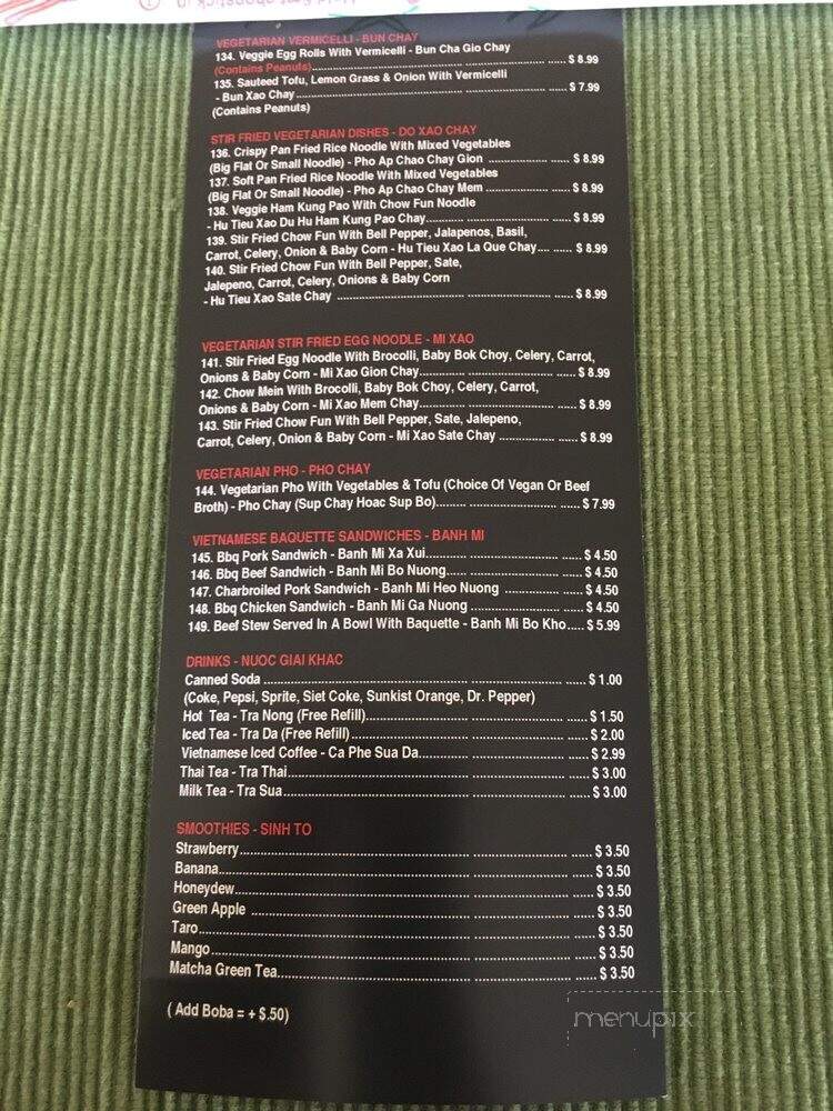 Kung Fu Pho - Highland, CA menu_pic
