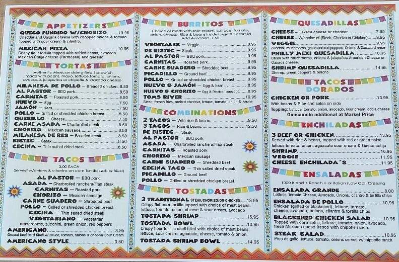 Casa Del Sol - Toms River, NJ menu_pic