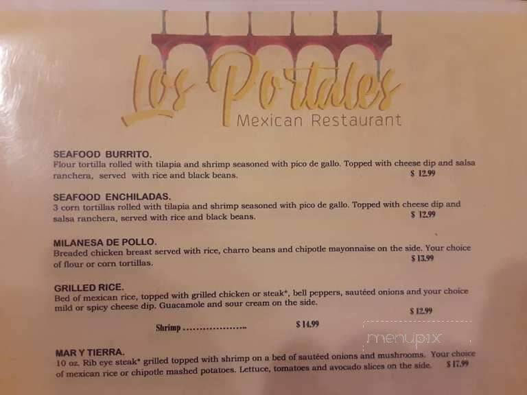Los Portales - Greer, SC menu_pic